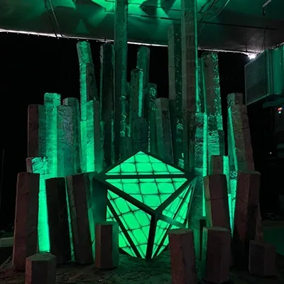 crystal-cave-green-lighting-brand-activation-uae
