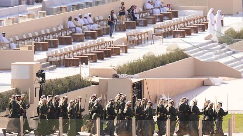 al-wathba-tribal-parade-green-uniform-march-vip-2024