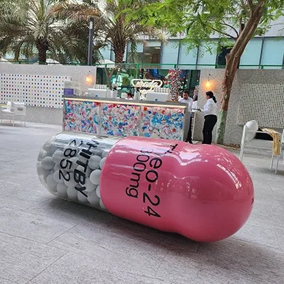 giant-capsule-sculpture-outdoor-brand-activation-uae