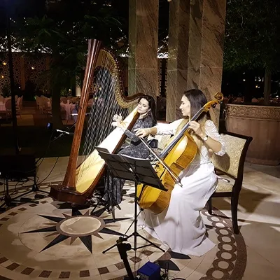 harp-cello-outdoor-live-music-performance-uae