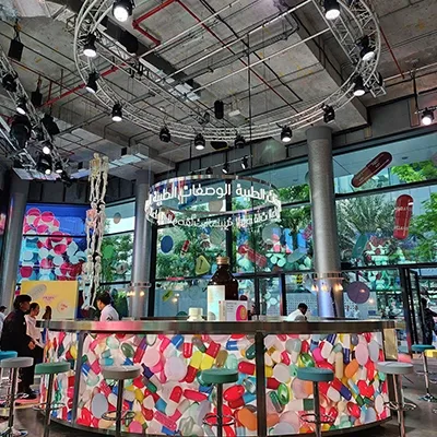 pharmacy-themed-bar-pill-installation-activation-uae